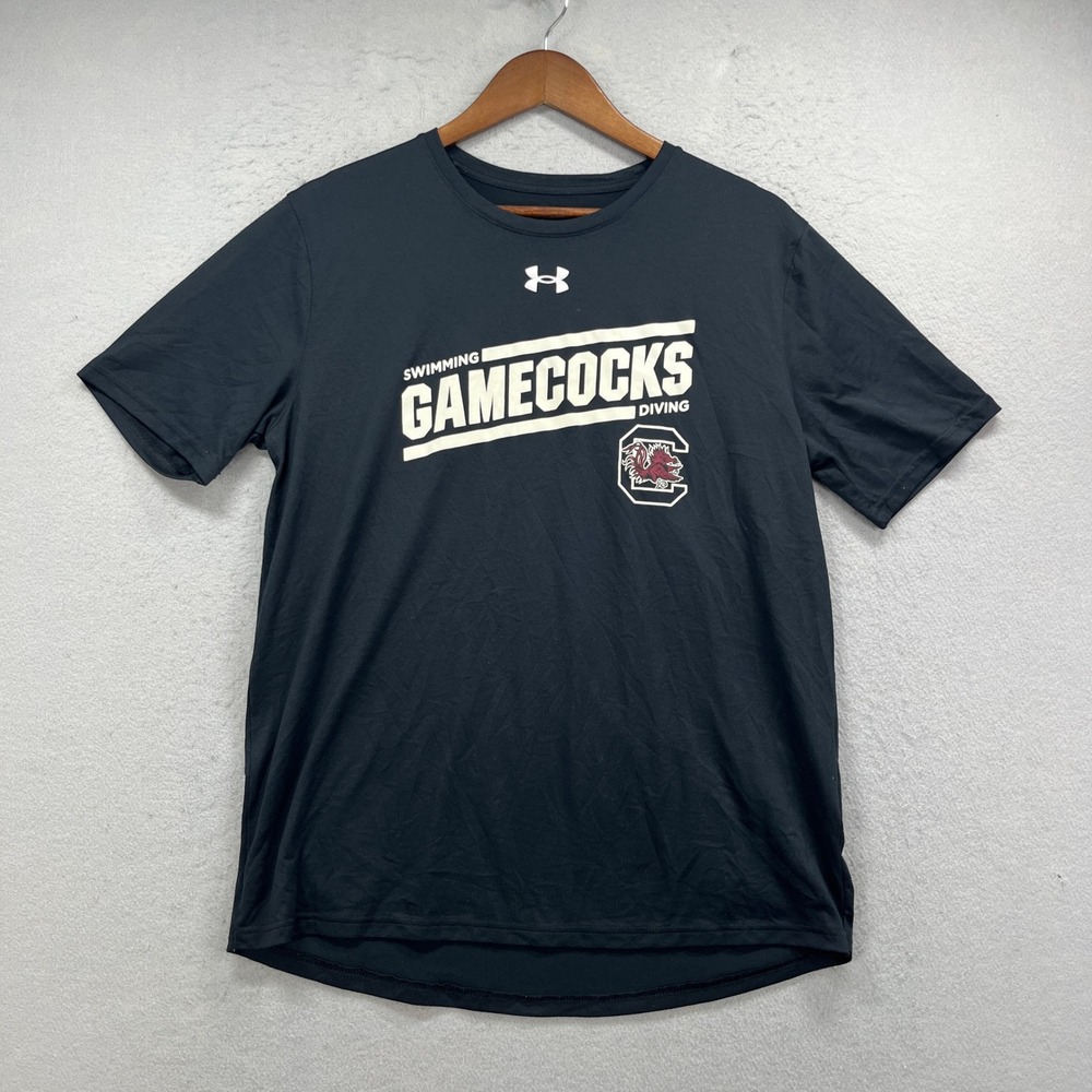 South Carolina Gamecocks Swimming Diving Shirt Mens M Black Under Armour Active